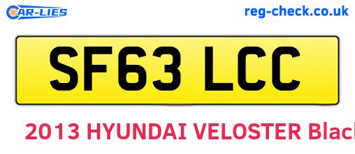 SF63LCC are the vehicle registration plates.