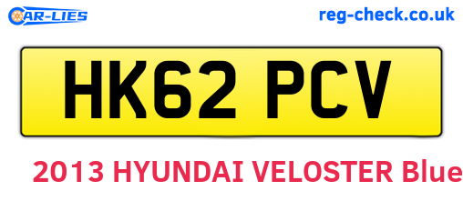 HK62PCV are the vehicle registration plates.