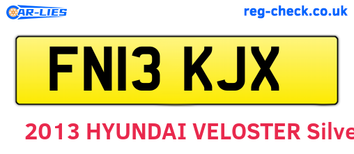 FN13KJX are the vehicle registration plates.