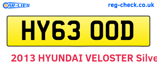 HY63OOD are the vehicle registration plates.