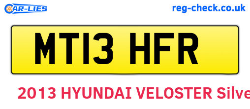 MT13HFR are the vehicle registration plates.
