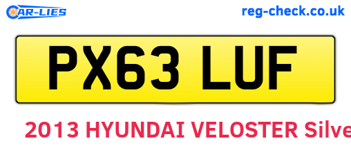 PX63LUF are the vehicle registration plates.