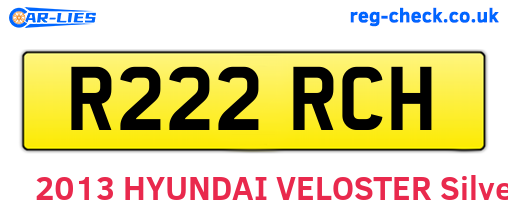 R222RCH are the vehicle registration plates.
