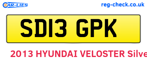 SD13GPK are the vehicle registration plates.