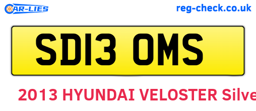 SD13OMS are the vehicle registration plates.