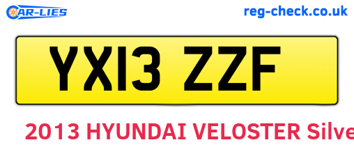 YX13ZZF are the vehicle registration plates.