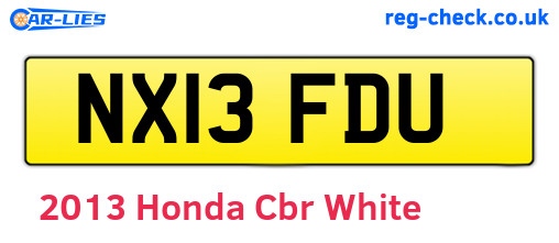 White 2013 Honda Cbr (NX13FDU)