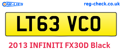LT63VCO are the vehicle registration plates.