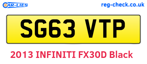 SG63VTP are the vehicle registration plates.