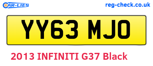 YY63MJO are the vehicle registration plates.