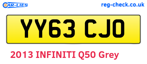 YY63CJO are the vehicle registration plates.