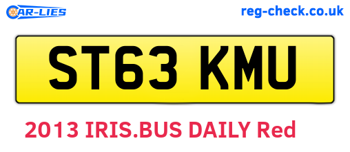 ST63KMU are the vehicle registration plates.