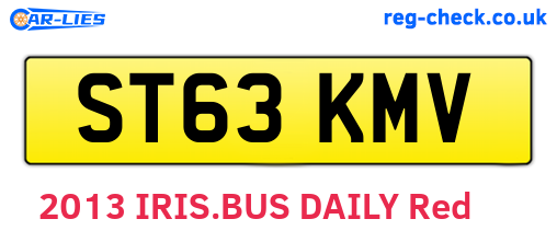 ST63KMV are the vehicle registration plates.