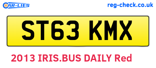ST63KMX are the vehicle registration plates.