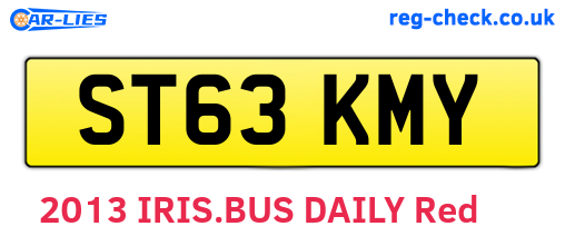 ST63KMY are the vehicle registration plates.