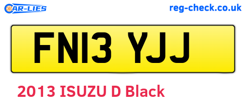 FN13YJJ are the vehicle registration plates.