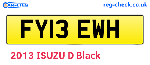FY13EWH are the vehicle registration plates.