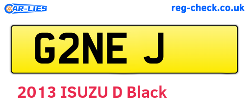G2NEJ are the vehicle registration plates.