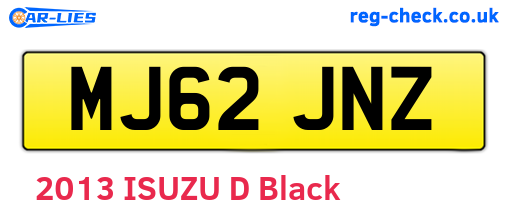 MJ62JNZ are the vehicle registration plates.