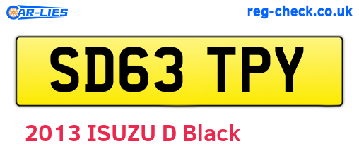 SD63TPY are the vehicle registration plates.