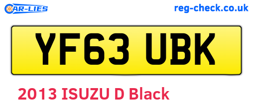 YF63UBK are the vehicle registration plates.