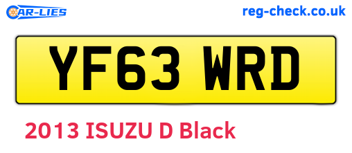 YF63WRD are the vehicle registration plates.