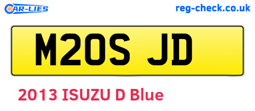 M20SJD are the vehicle registration plates.