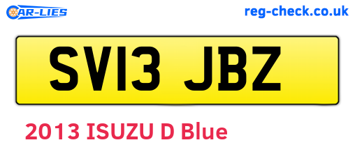 SV13JBZ are the vehicle registration plates.