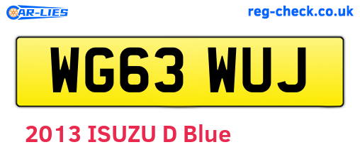 WG63WUJ are the vehicle registration plates.