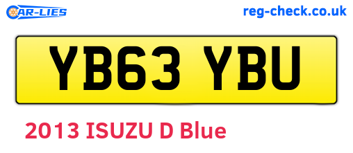 YB63YBU are the vehicle registration plates.