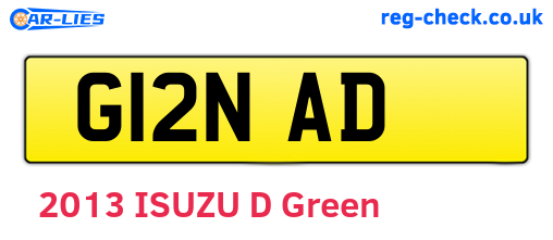 G12NAD are the vehicle registration plates.