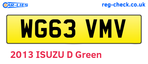 WG63VMV are the vehicle registration plates.