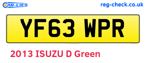 YF63WPR are the vehicle registration plates.