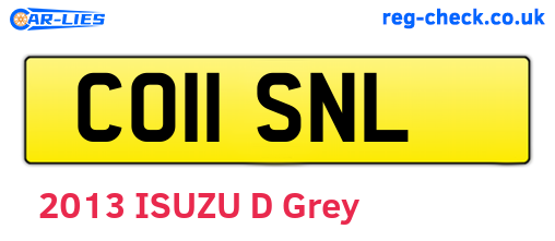 CO11SNL are the vehicle registration plates.