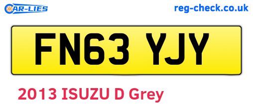 FN63YJY are the vehicle registration plates.