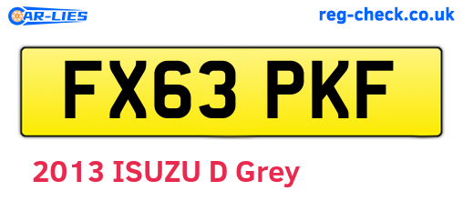 FX63PKF are the vehicle registration plates.