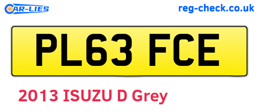 PL63FCE are the vehicle registration plates.