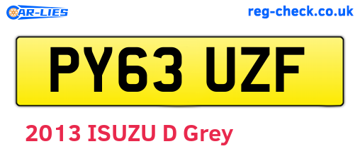 PY63UZF are the vehicle registration plates.