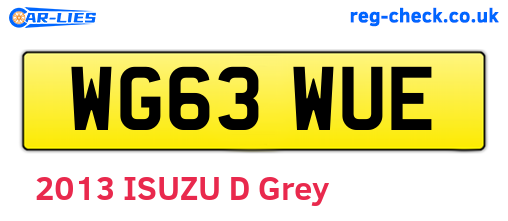 WG63WUE are the vehicle registration plates.