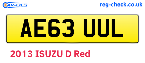 AE63UUL are the vehicle registration plates.