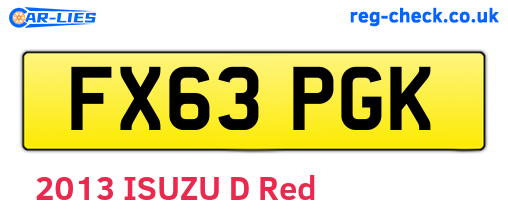 FX63PGK are the vehicle registration plates.