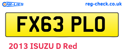 FX63PLO are the vehicle registration plates.