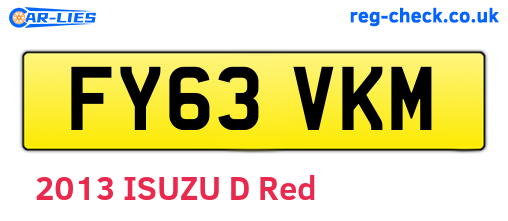 FY63VKM are the vehicle registration plates.