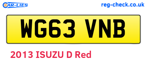 WG63VNB are the vehicle registration plates.
