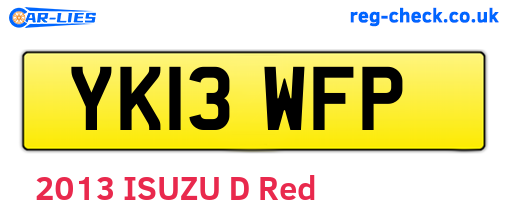 YK13WFP are the vehicle registration plates.