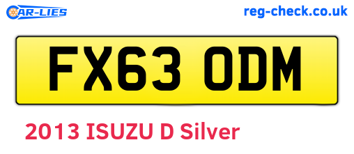 FX63ODM are the vehicle registration plates.