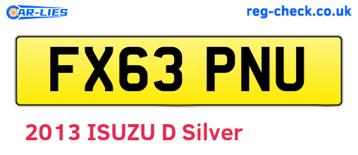FX63PNU are the vehicle registration plates.