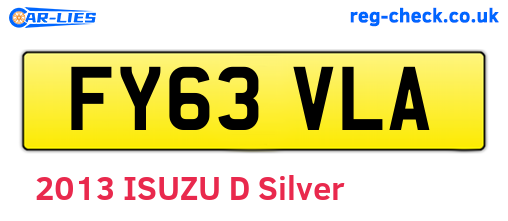 FY63VLA are the vehicle registration plates.