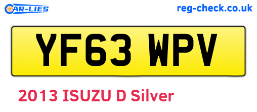 YF63WPV are the vehicle registration plates.