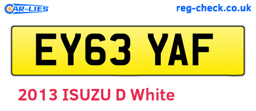 EY63YAF are the vehicle registration plates.